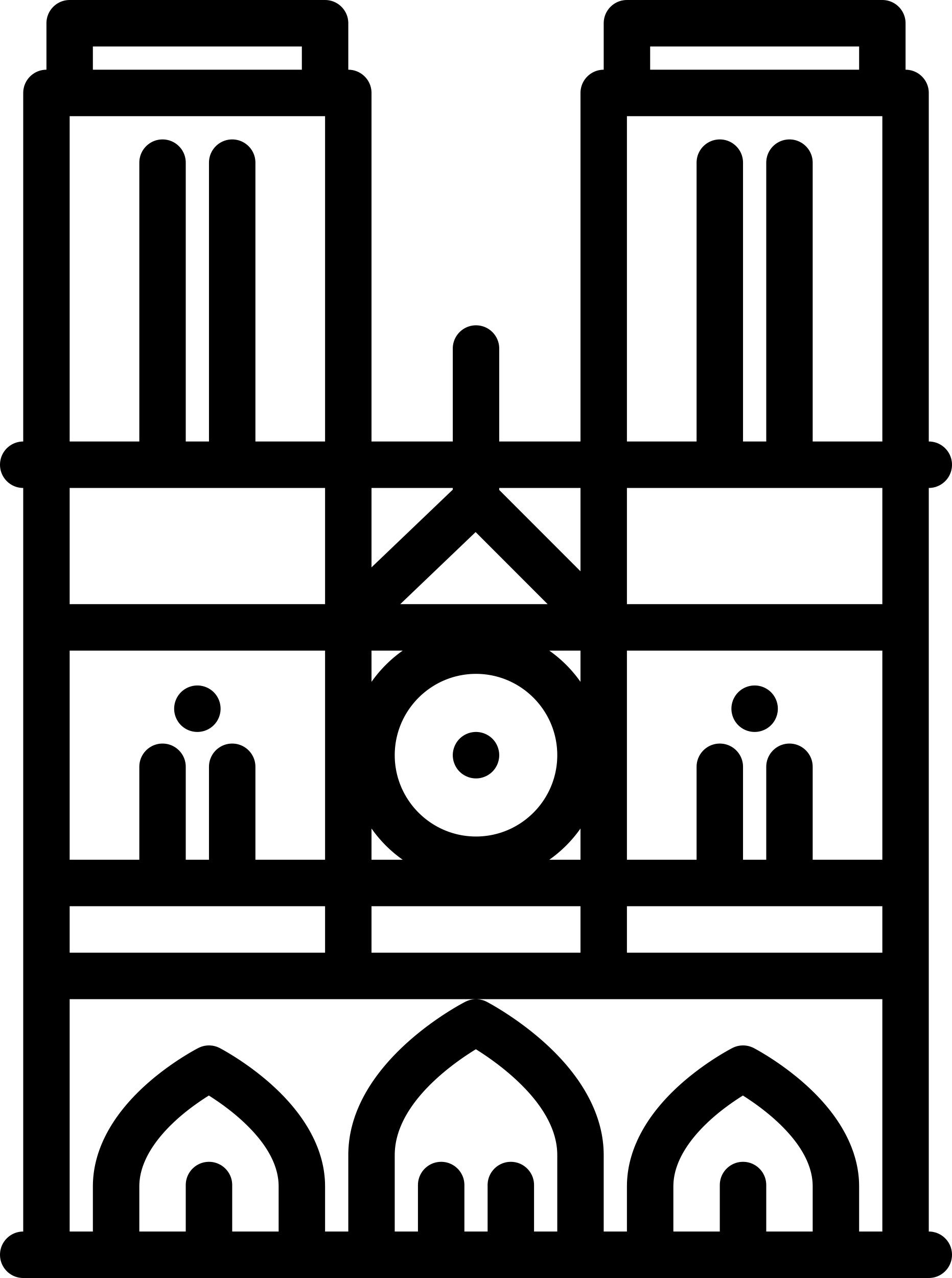 Notre Dame Svg Line Art Free Vectors